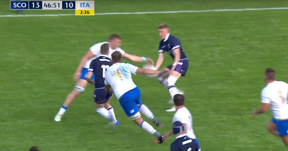 Bizarre scenes with unpunished deliberate knockon amidst friendly fire