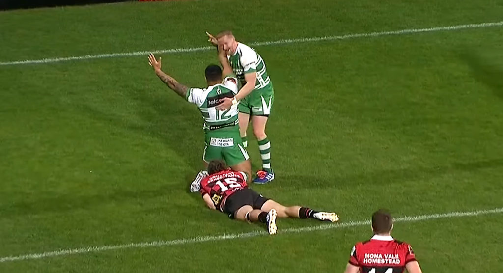 Discarded All Black pounces after ridiculous bounce of the ball