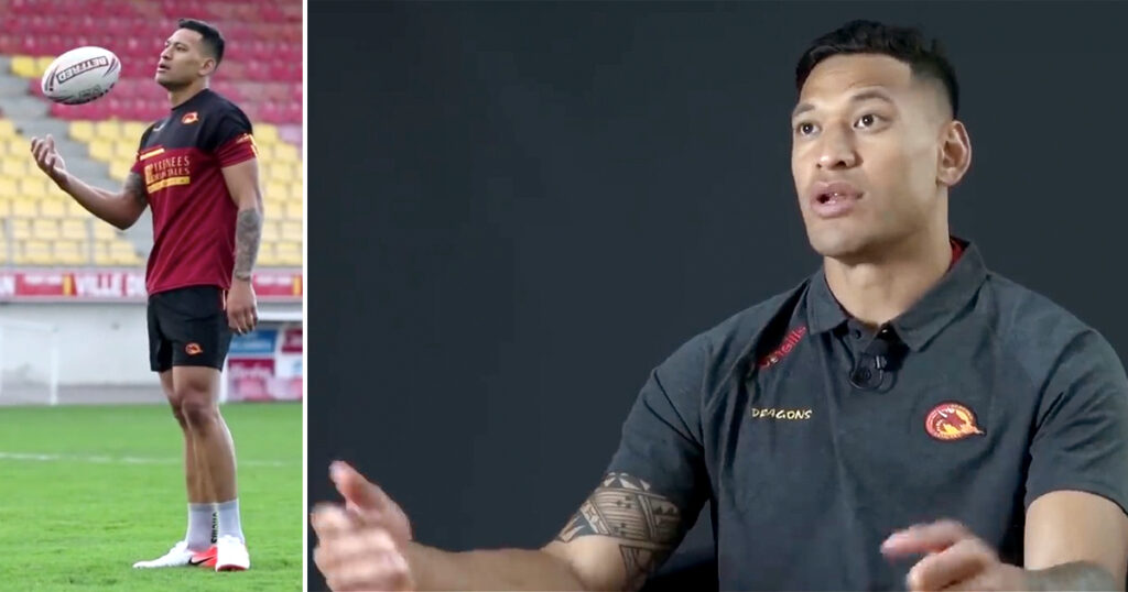 WATCH: Israel Folau has given his first interview for his new club