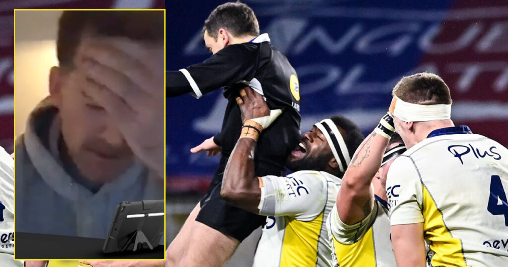Referee JP Doyle reacts to hilarious moment red card was dished out after bizarre celebration
