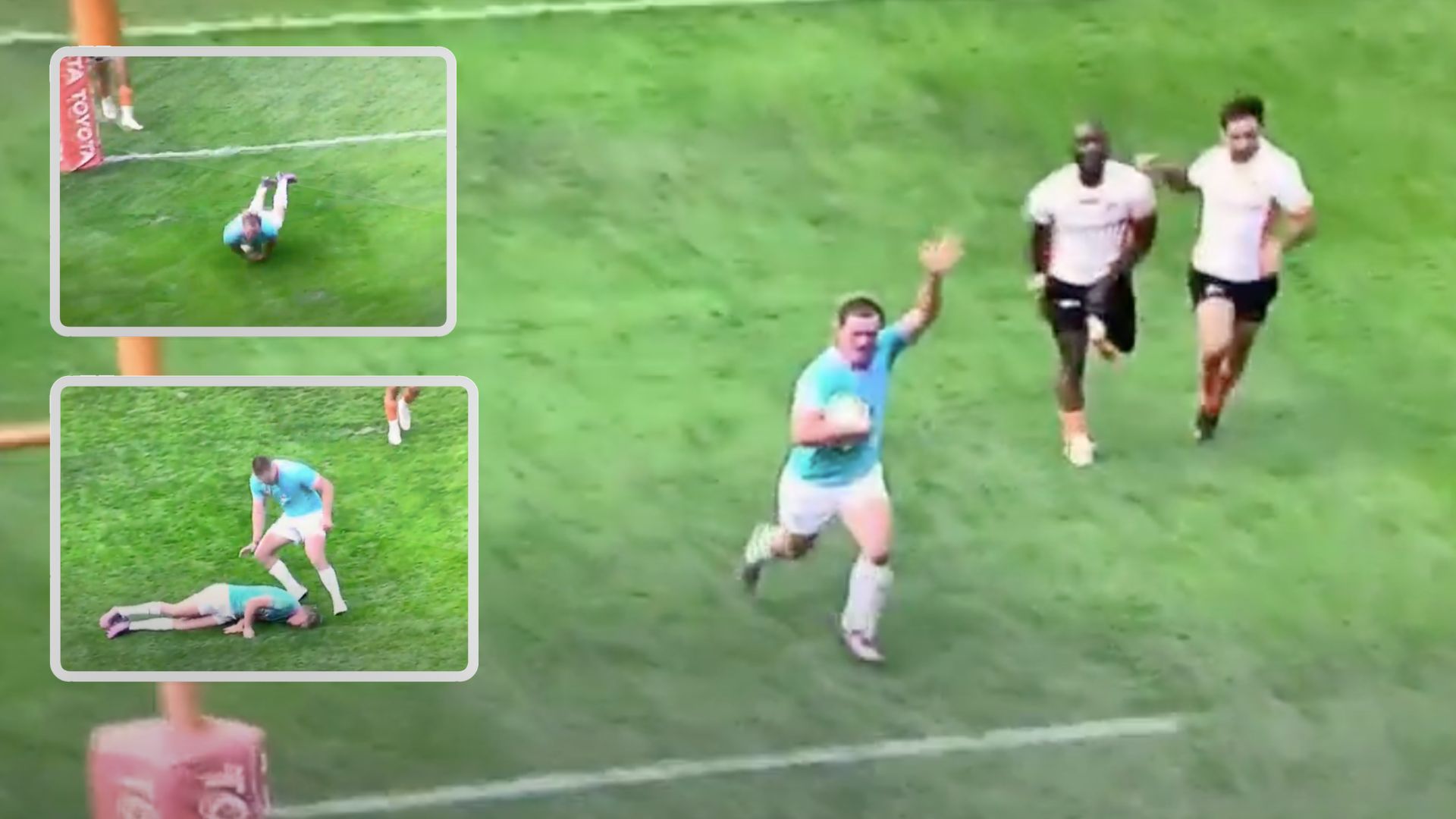 Blue Bulls Chris Smit Knocks Himself Out Whilst Scoring Rugbydump