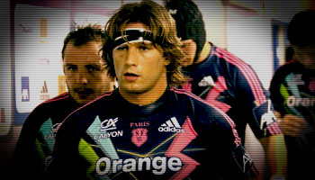 Bourgoin's Alex Tulou smashes Stade Francais' Dimitri Szarzewski