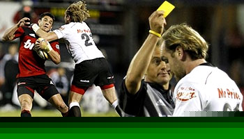 Andy Goode's yellow card on Super 14 debut