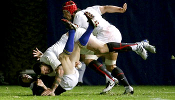 Matt Banahan's tip tackle on Berrick Barnes