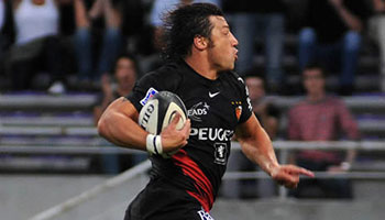 Byron Kelleher 60m sprint for a great try vs Biarritz