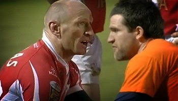 Gareth Thomas takes a battering on League debut