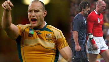 Stirling Mortlock hit on Gareth Thomas