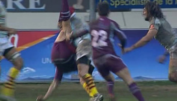 Perpignan vs Bourgoin produces two yellows and a red