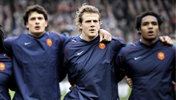 Aurelien Rougerie's big hitting four minutes vs Scotland