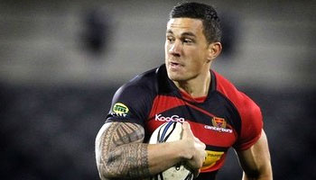 Sonny Bill Williams finishes off a slick team try from Canterbury