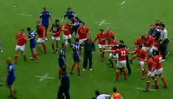 Final whistle fight after dramatic win by the Welsh under 20's